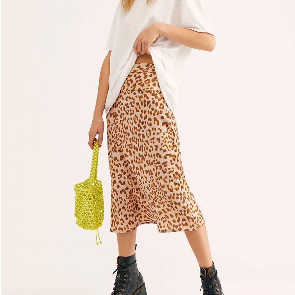 Free People Normani Bias Print Skirt